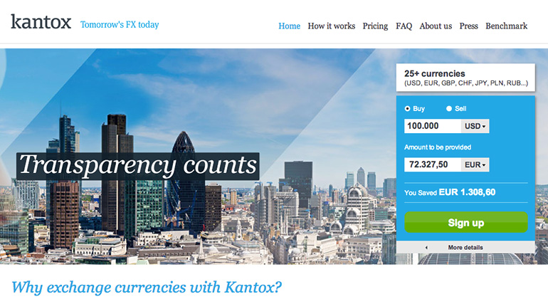 Kantox-website