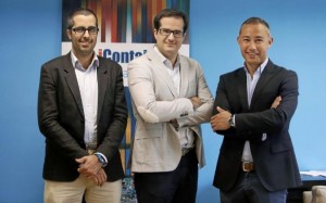 The three co-founders iContainers Ivan Tintoré and Carlos Hernandez, next to CEO Jaime Jimenez. 