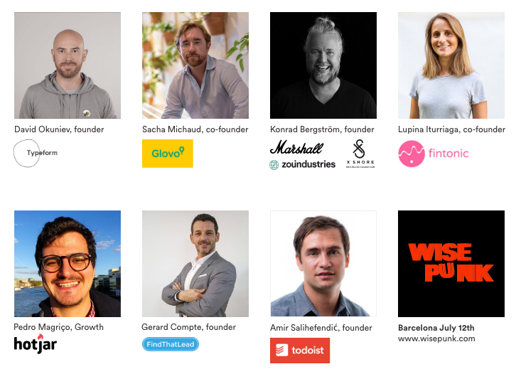 Wisepunk Startup Conference 2019 - Speakers