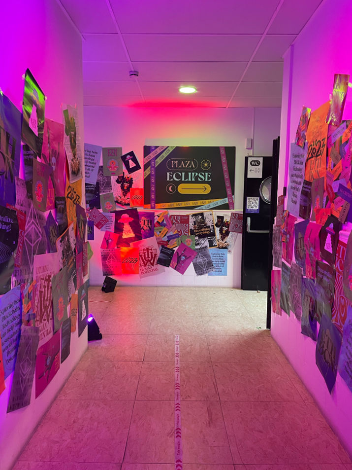 Photo of the colourful entrance of ETHBarcelona event