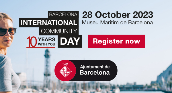 Flyer for Barcelona International Community Day 2023 