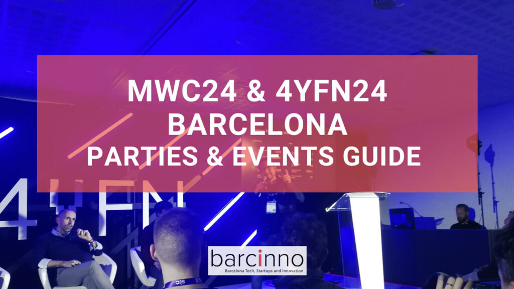 Graphic including photograph of a speaker at MWC and 4YFN events